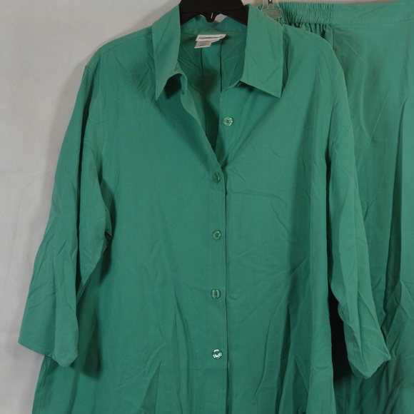 100% Silk 2 pc top/pants SZ 1X & L Coldwater Creek NWOT - Picture 3 of 7